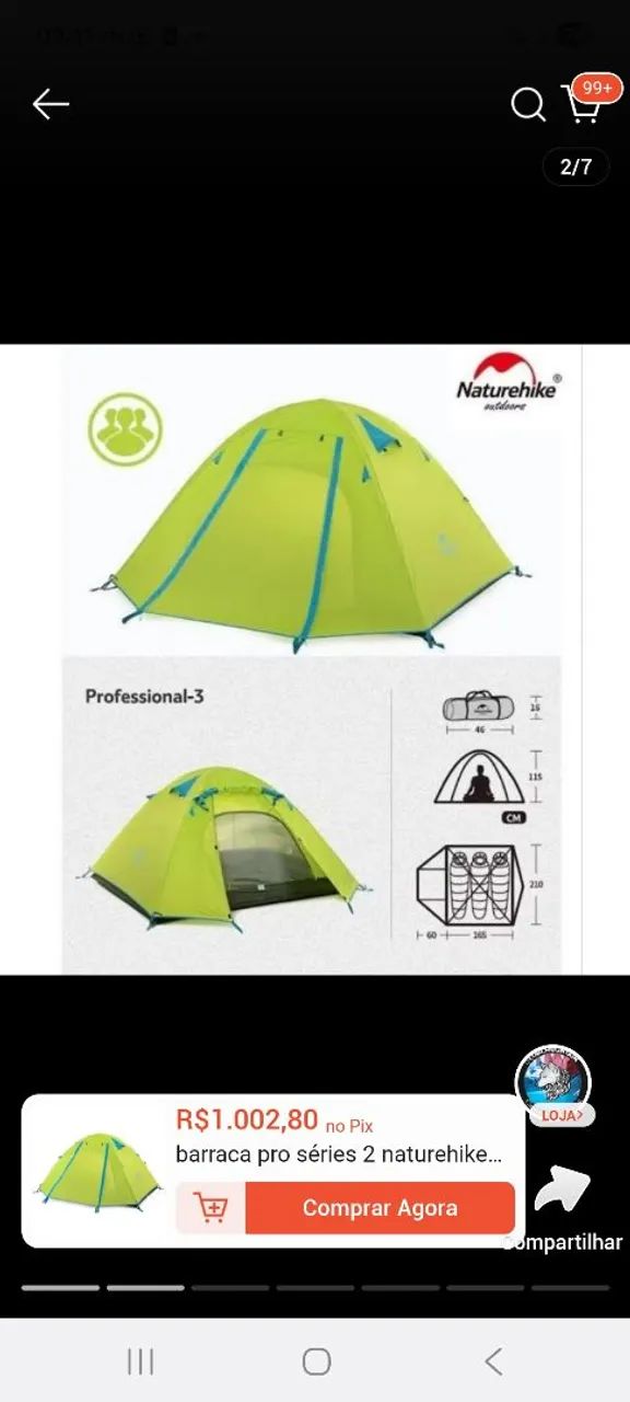 Barraca trekking camping leve - Foto 5