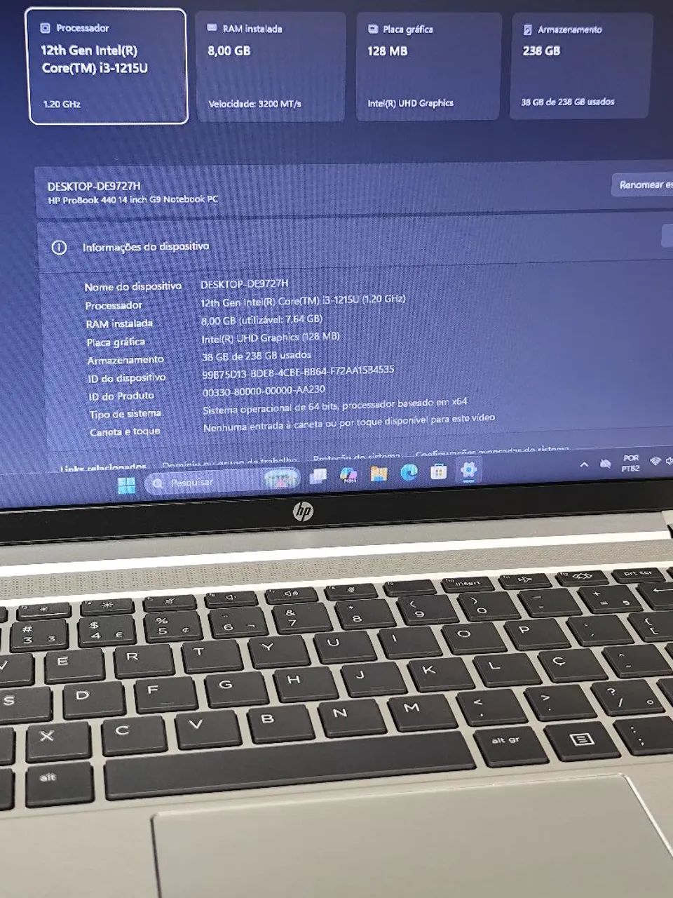 NOTEBOOK HP i3 12ª/8GB RAM/256GB SSD - Foto 4