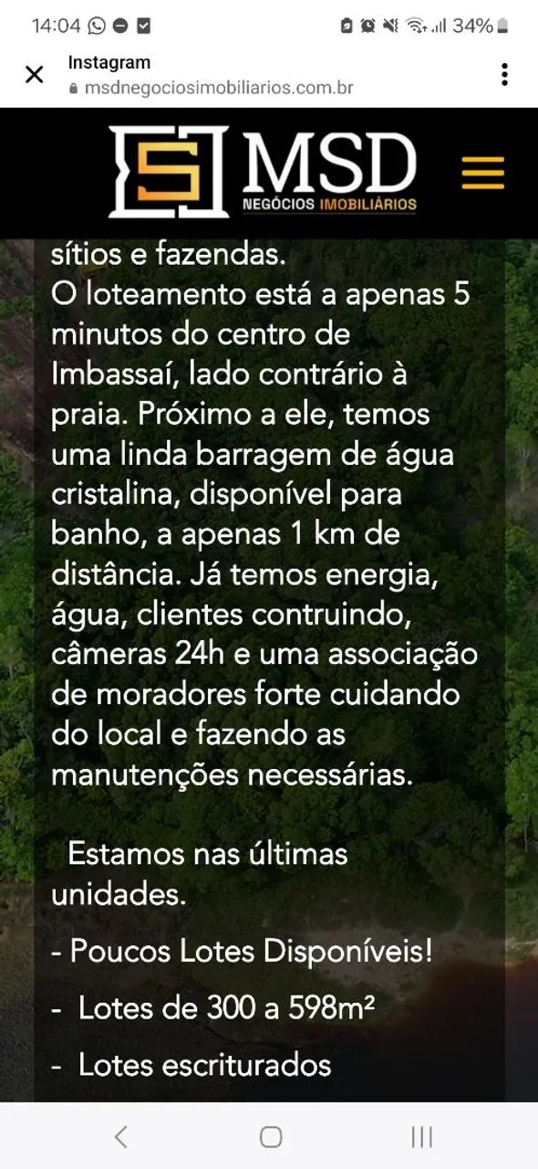 Vende-se lote em Imbassay - Foto 4