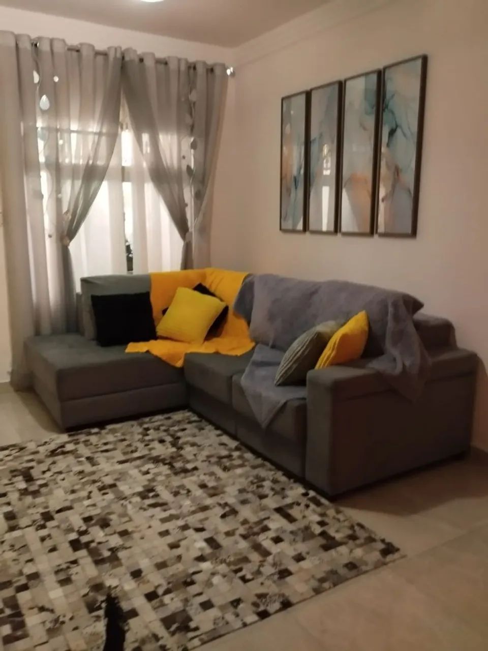 Sofá de canto ? com chaise 2,55x1,54 retrátil cinza novo  - Foto 2