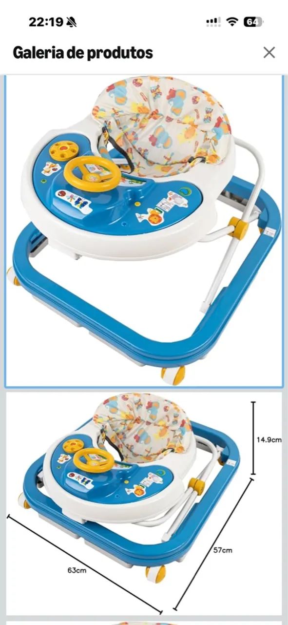 Carrinho de bebê + Cadeirinha e andajar - Foto 3