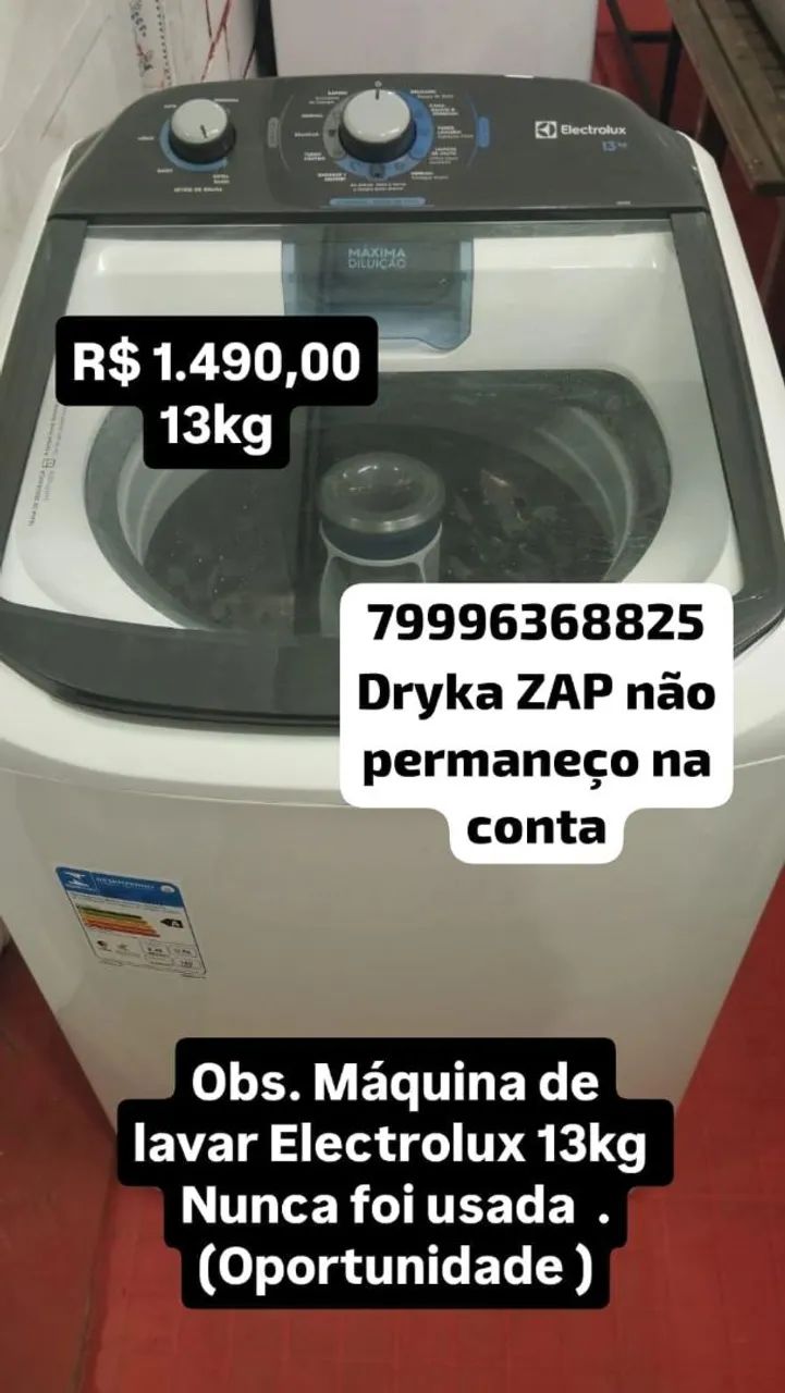 Máquina de lavar nunca usada