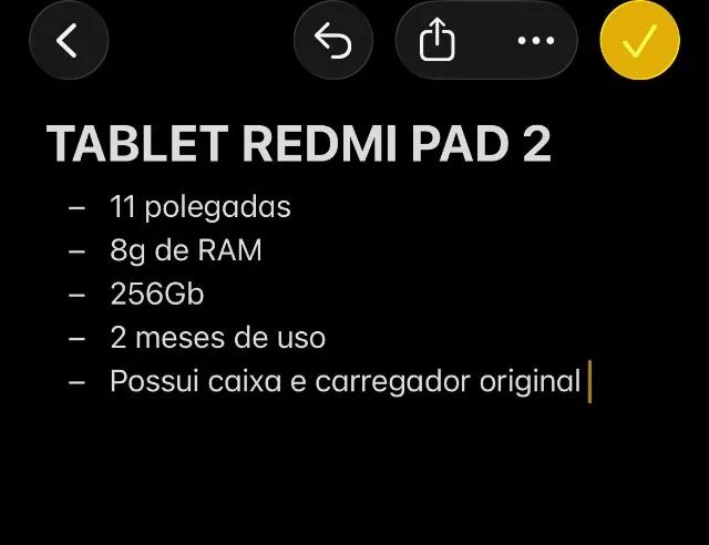 Tablet REDMI PAD 2 - 11"  - 8/256GB - Foto 2