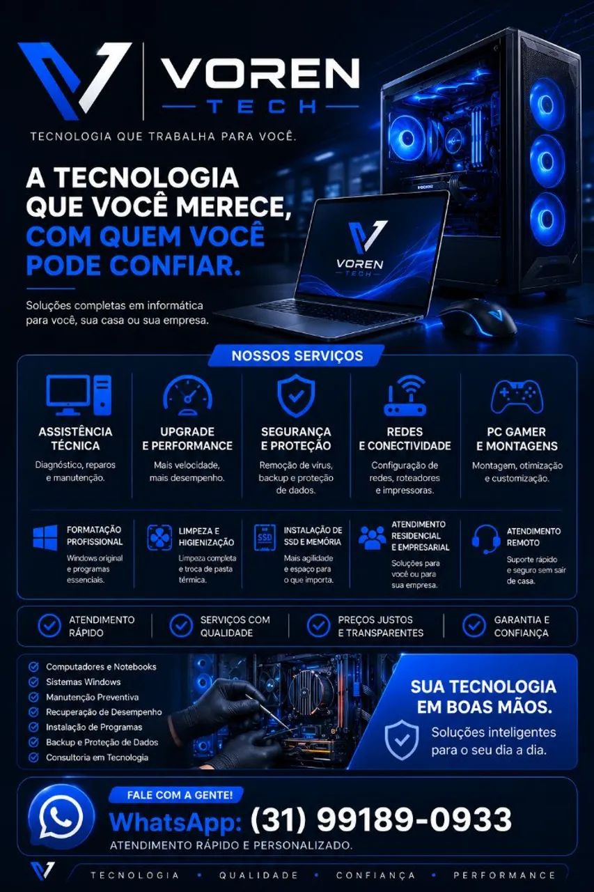 Assistência técnica|Soluções em informática em geral