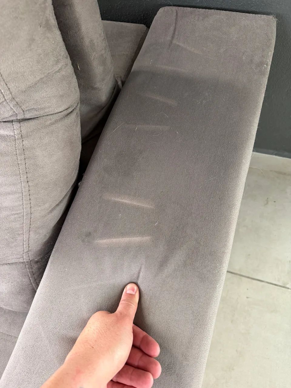 Sofá retrátil Cinza 2,90 - Foto 4