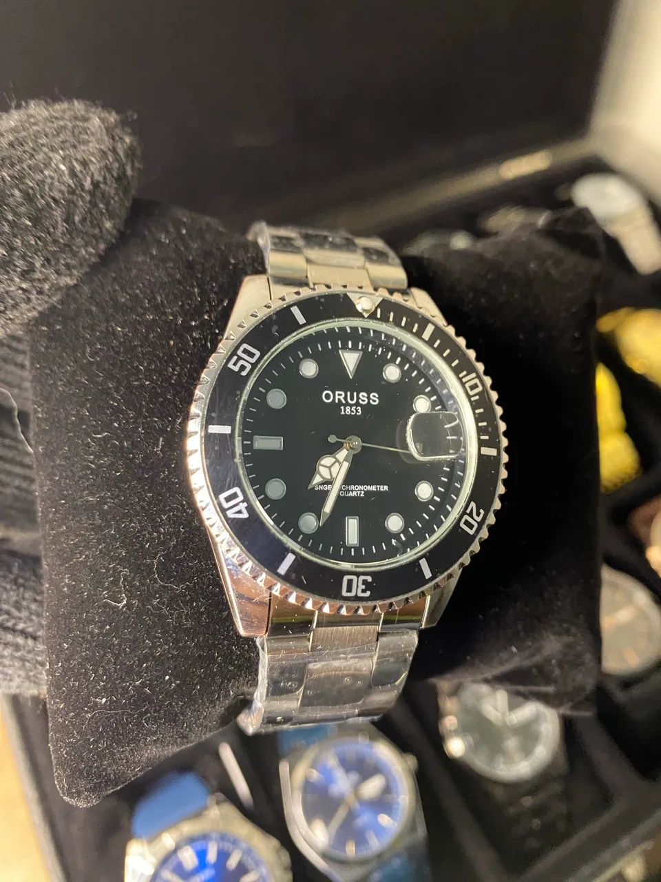 Relógio Masculino Diver Pulseira de Aço 