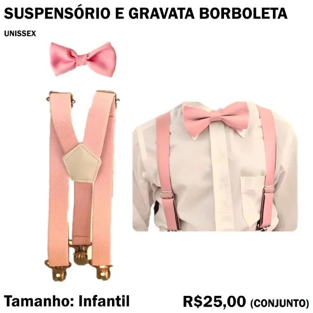 Suspensório Infantil + Gravata Borboleta - Foto 2