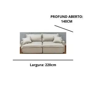 Sofá Cama Retrátil e Reclinável Kioto 220m - (Entregamos)!! - Foto 3