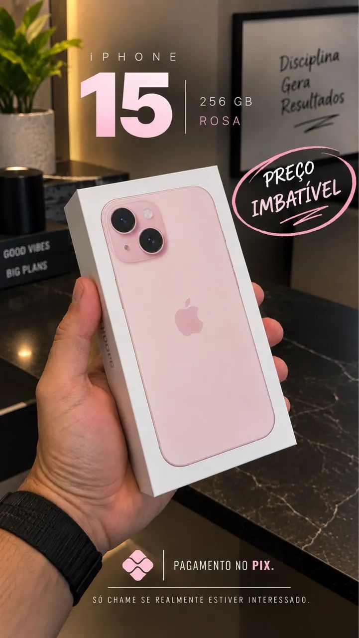 Iphone 15 rosa claro 256gb