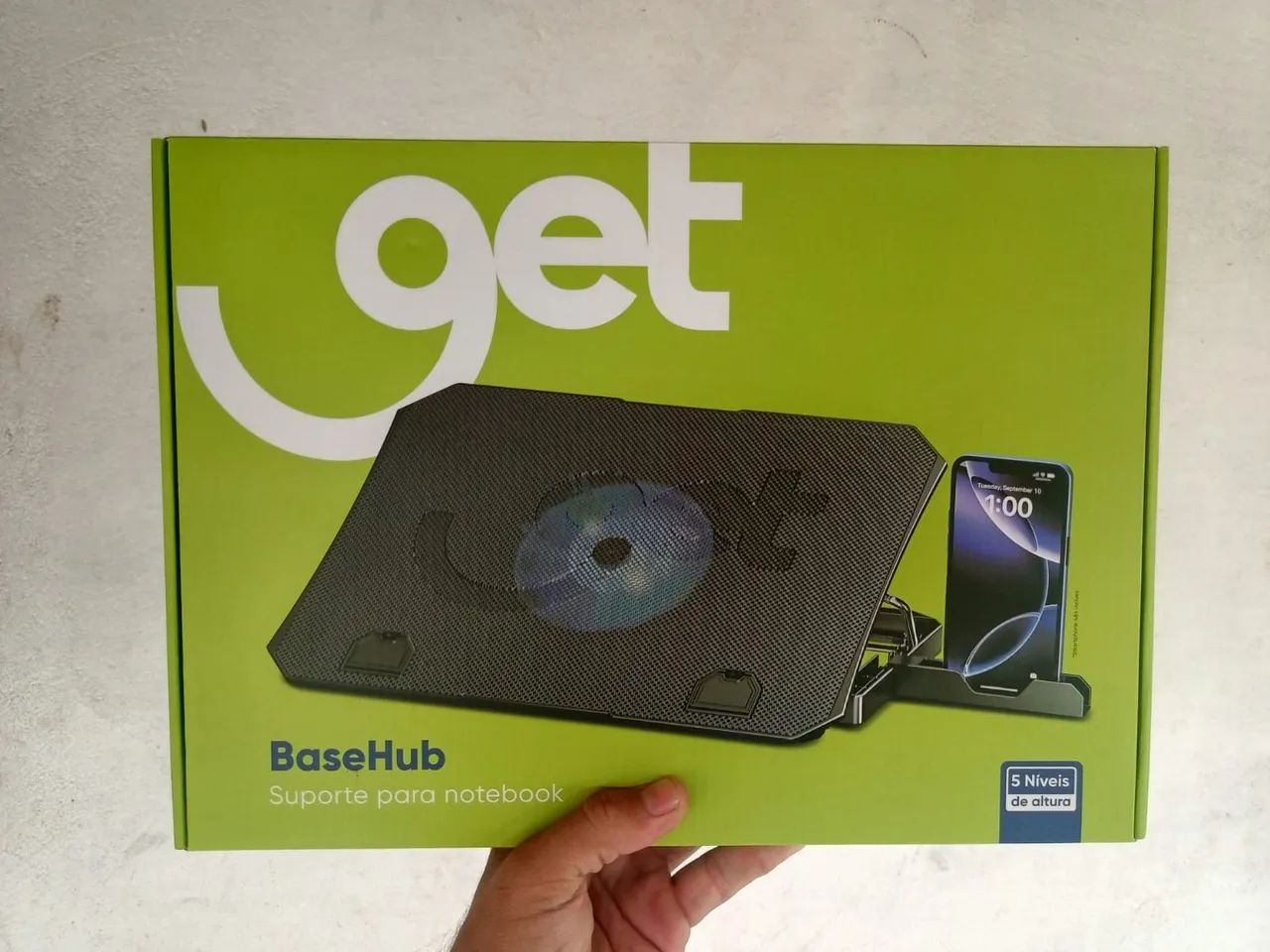 Suporte para notebook até 15.6" Get ajustável com cooler  - Foto 3
