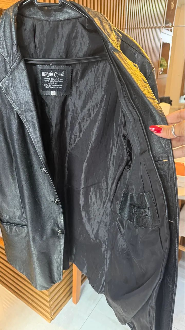 Vendo jaqueta de couro masculina  - Foto 5