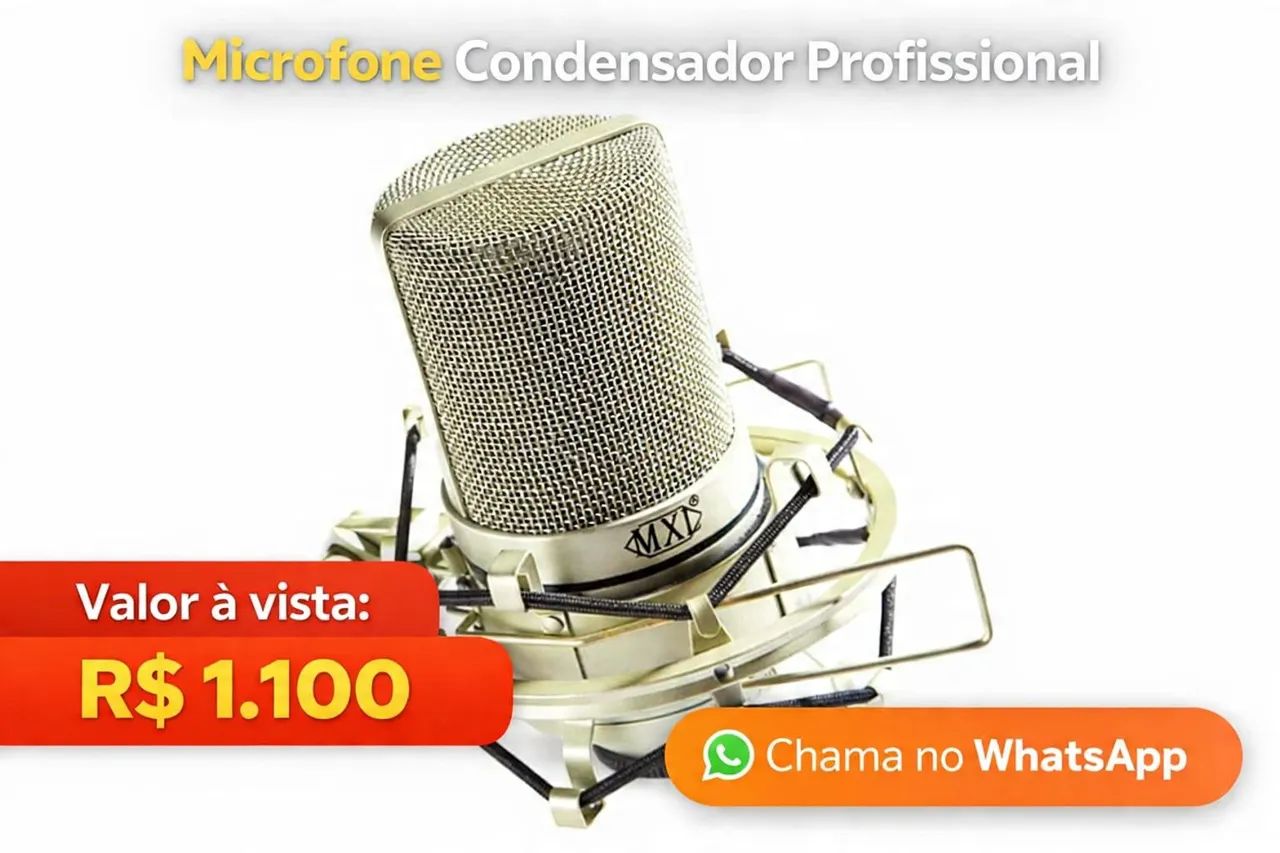MICROFONE CONDESADOR MXL 990 NOVO - Foto 2