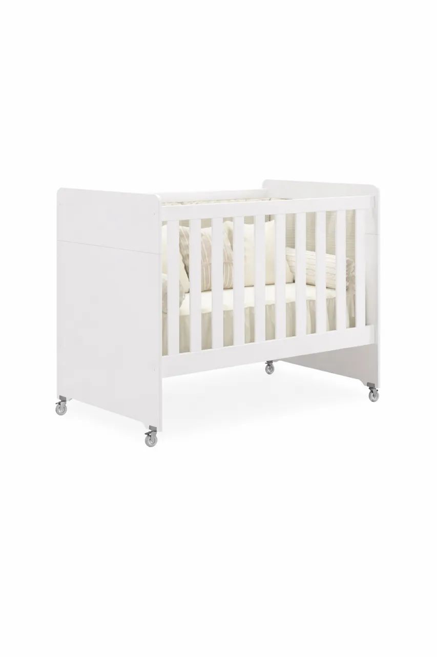 Berço 4 em 1 Reller Branco Acetinado + Colchão - Excelente Estado