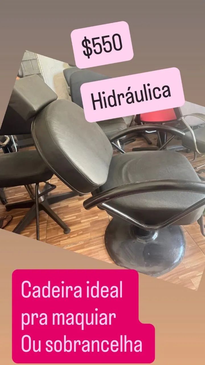 Cadeira  hidráulica pra maquiagem 