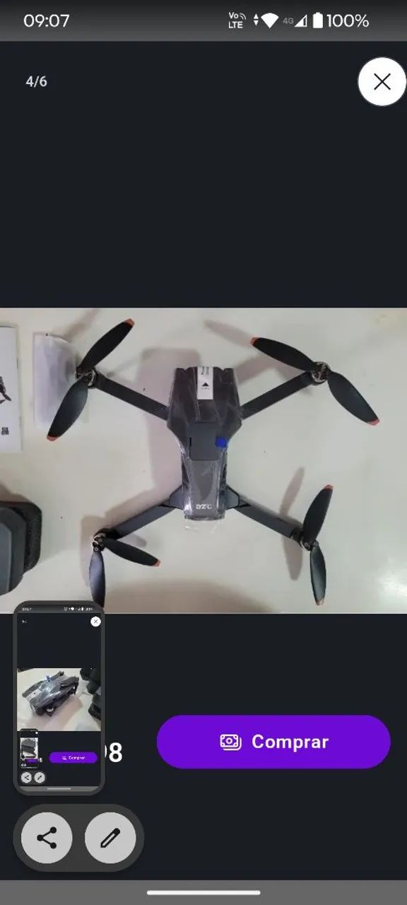 Drone L600 Pro Max gimbal 3 eixos  - Foto 3