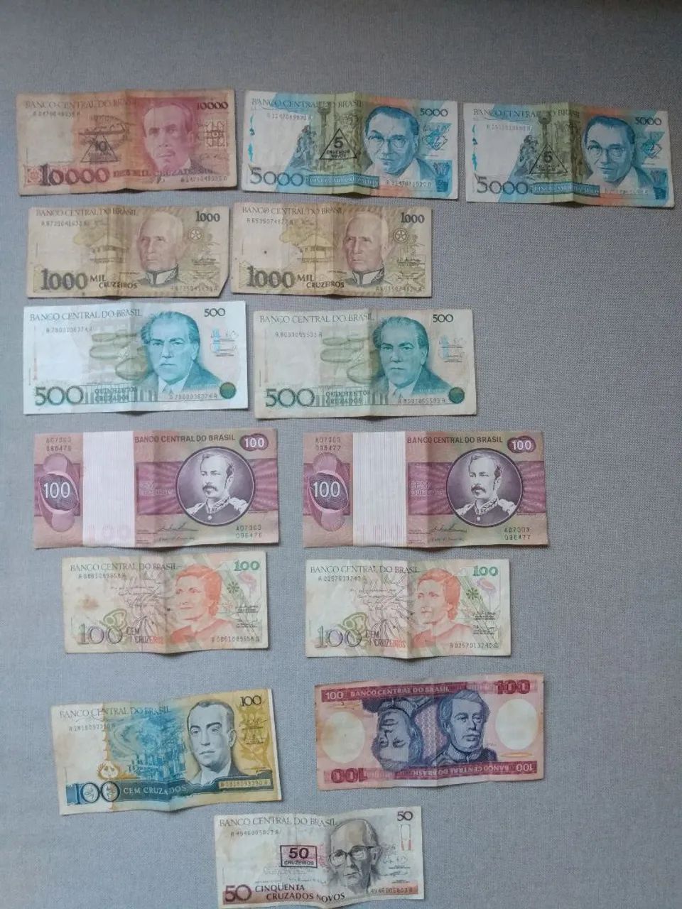 Coleção de notas antigas 