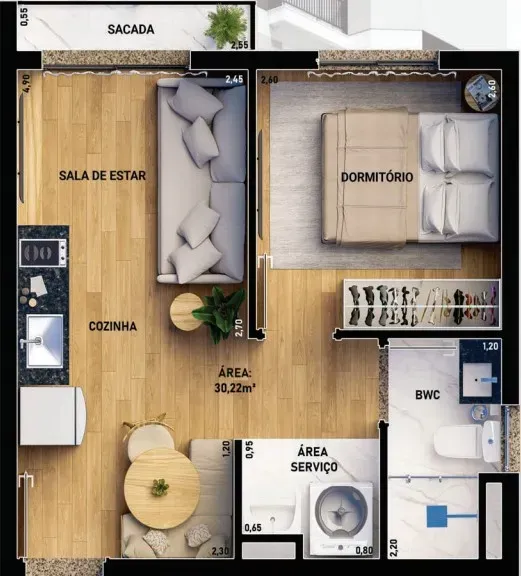 PLANTA 30m²