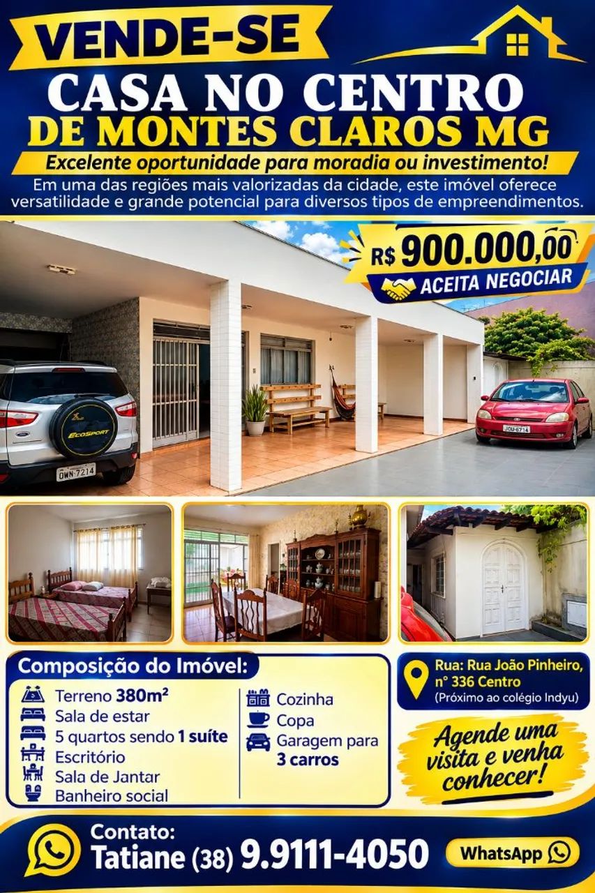 Vendo casa no centro moc