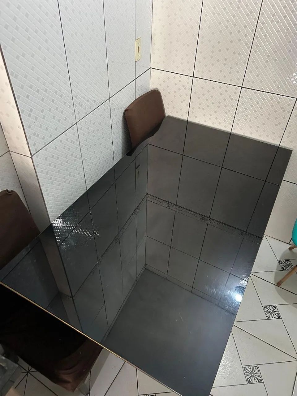 Mesa de vidro preto  - Foto 2