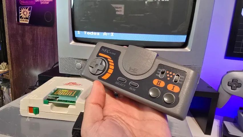 PC Engine NEC funcionando 100% + controle + Flashcart/everdrive + adaptador componente - Foto 2