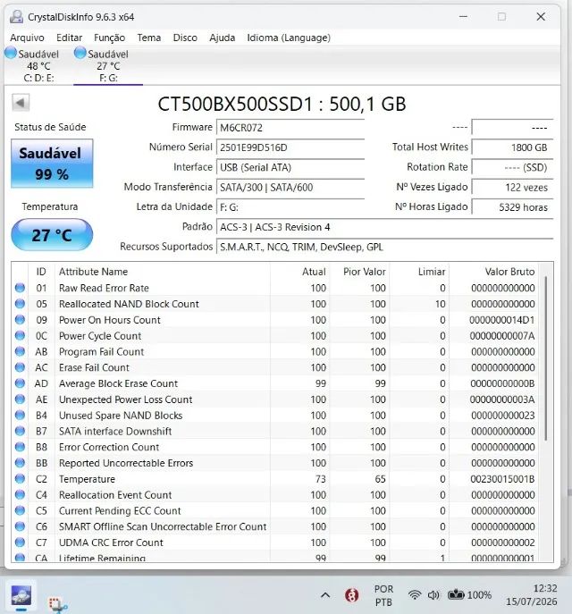 SSD CRUCIAL BX500 500GB - Foto 2