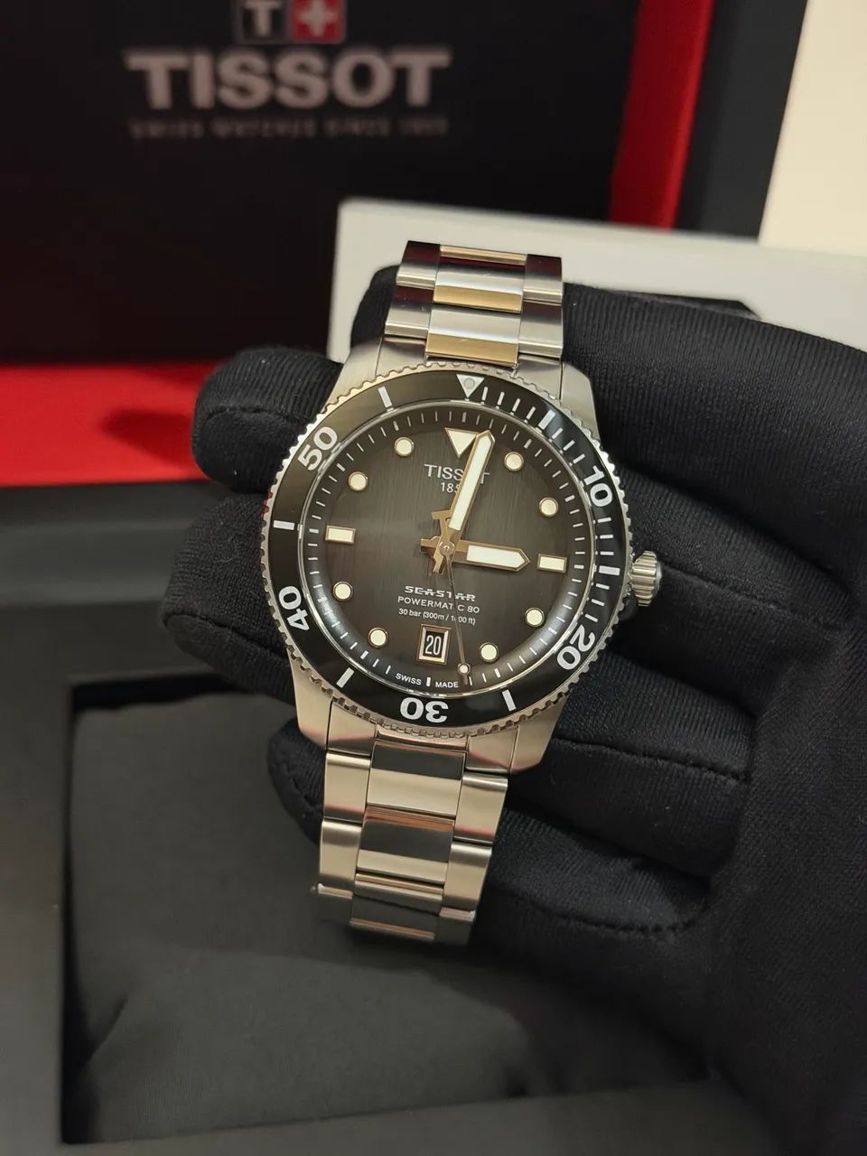 Relógio Tissot Seastar 40mm automático  - Foto 5