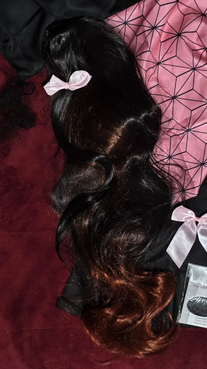 Fantasia Nezuko Cosplay com peruca completa P - Foto 4