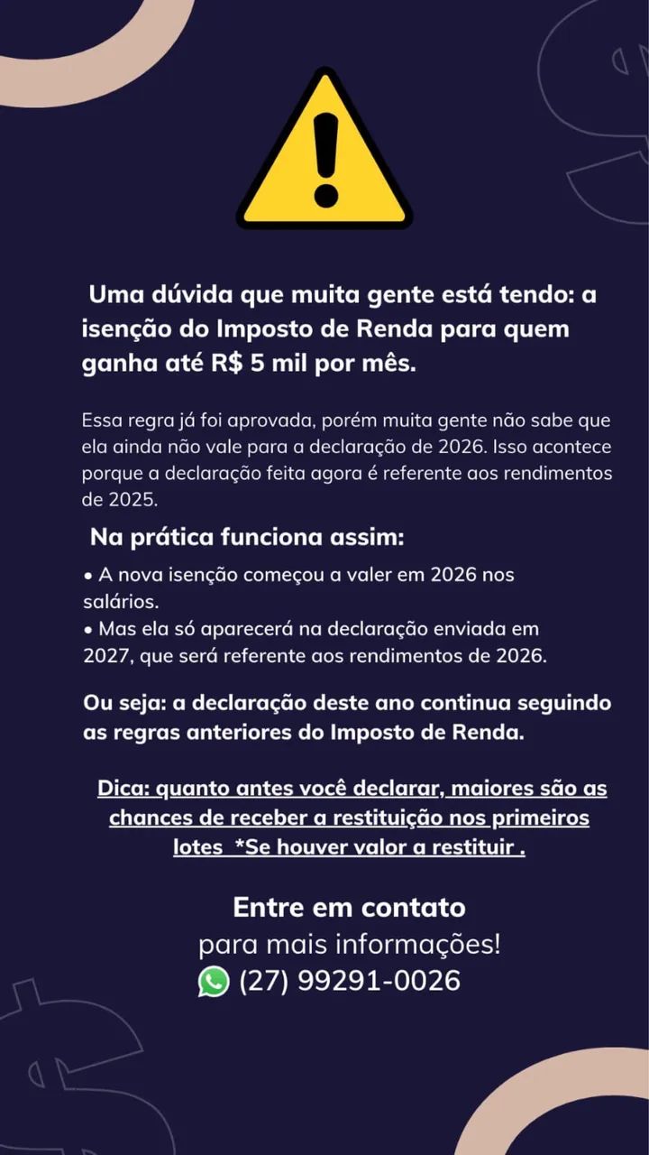DECLARAÇÃO IMPOSTO DE RENDA 