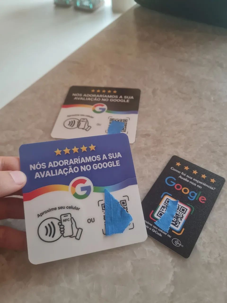 Placas inteligentes avaliação google NFC+QRCODE  - Foto 3