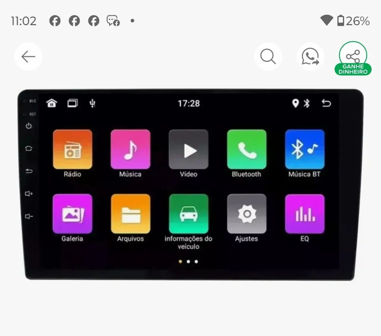 Multimídia Android 7 polegadas  - Foto 5