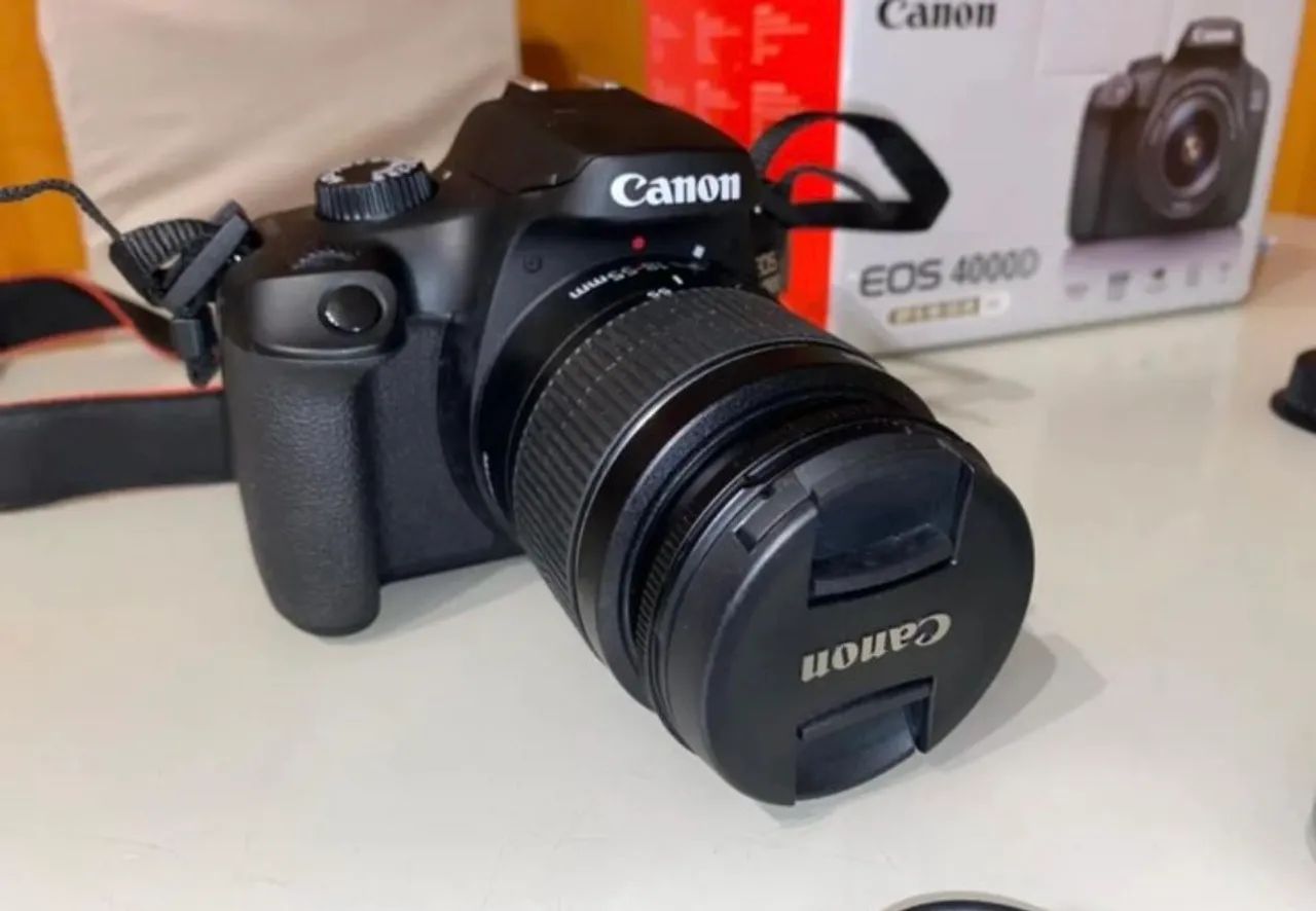 Câmera profissional T6 CÂNON Caixa completa + lente 18-55mm garantia pouquíssimo usado  - Foto 4