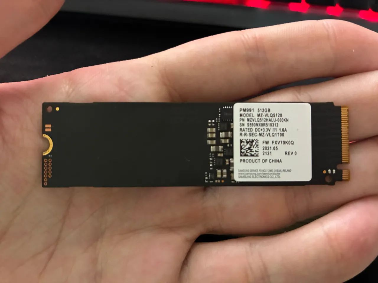 SSD NVMe Samsung PM991 512gb