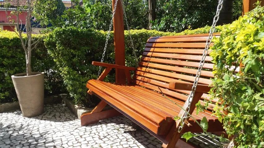 Balanço de Correntes em Madeira Maciça de Lei a Pronta Entrega - Foto 4