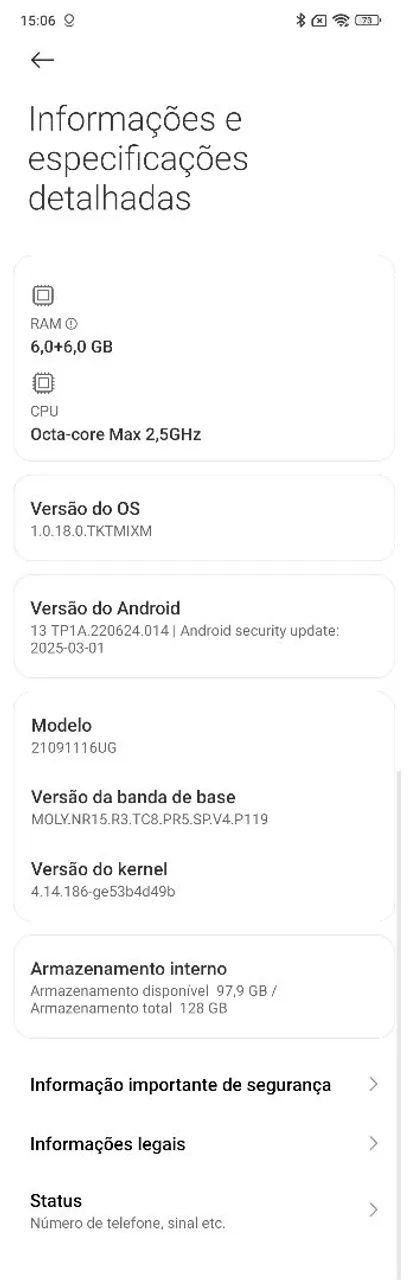 Celular Xiaomi REDMI NOTE 11 PRO PLUS 5G - Defeito na tela - Foto 5