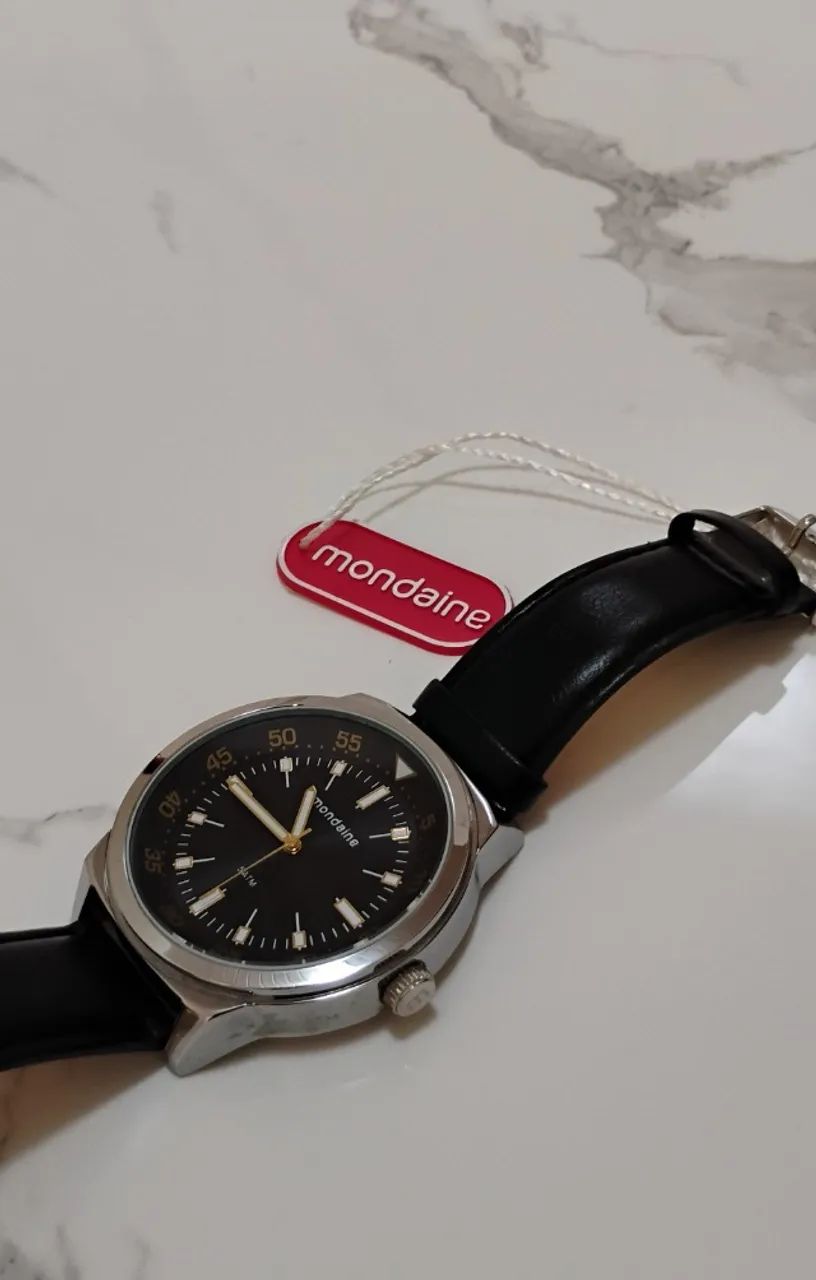 Relógio Mondaine Pulseira de Couro 3 ATM - Foto 2