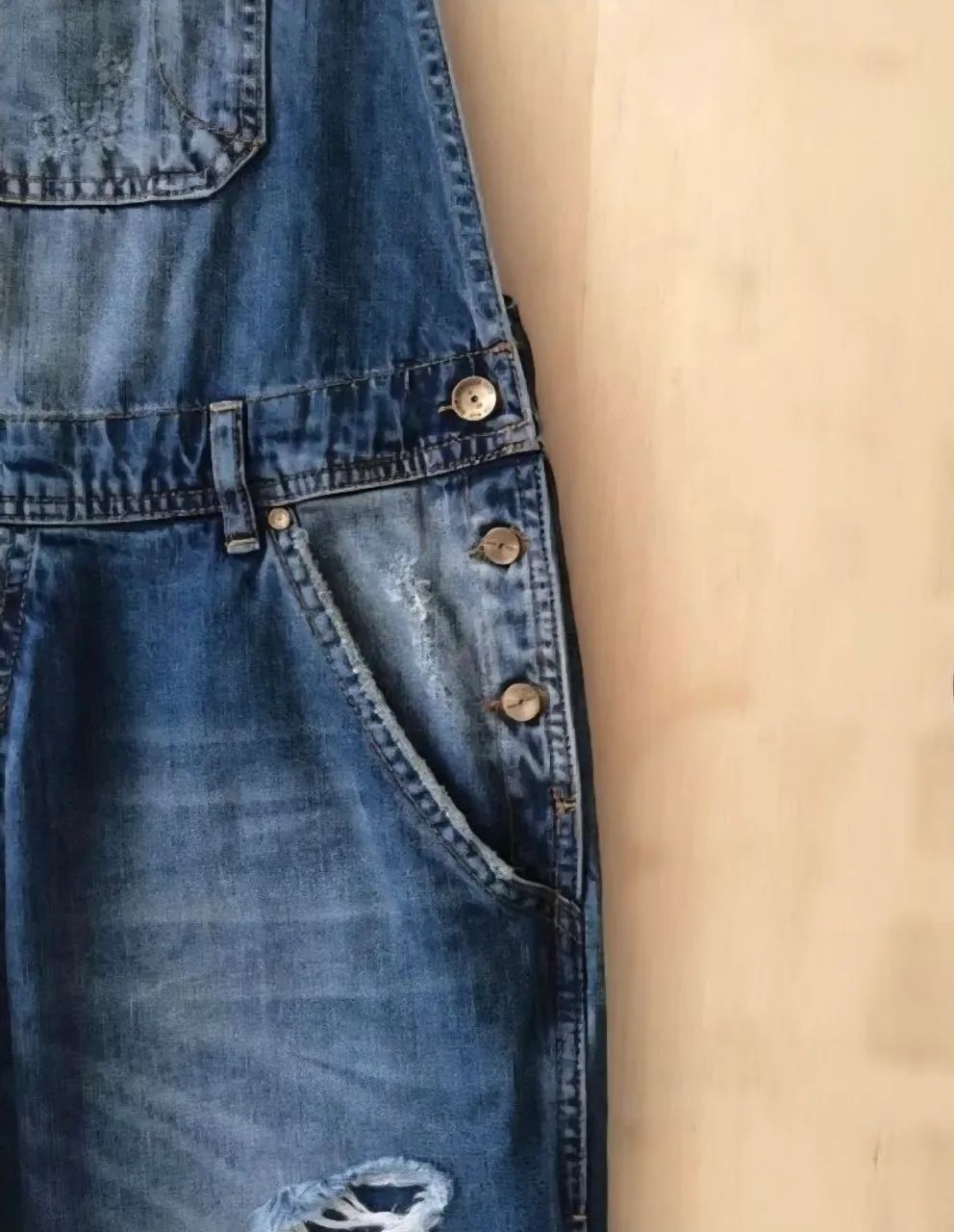 Macacão Jeans Zara Azul - Foto 4