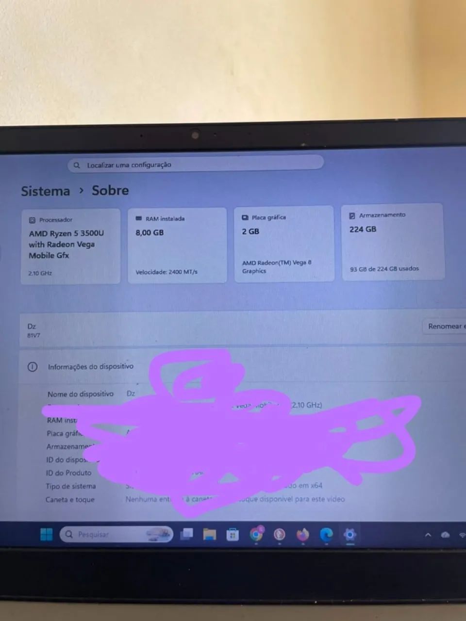 Notebook Lenovo Ryzen 5  - Foto 5
