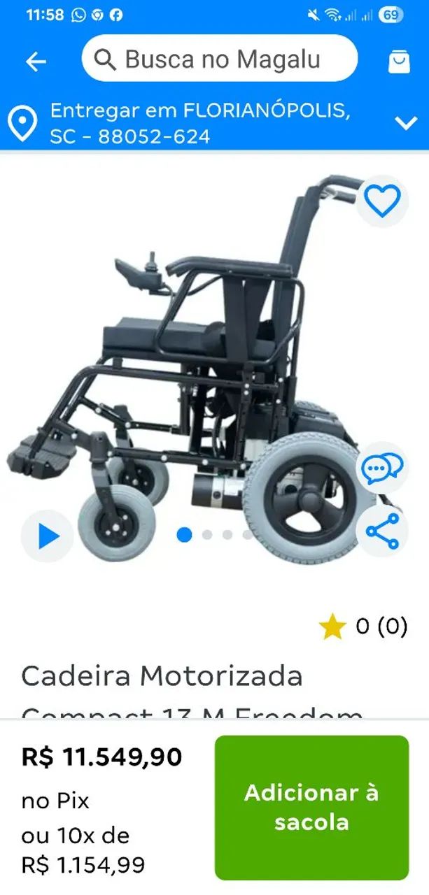 Cadeira de rodas motorizada 