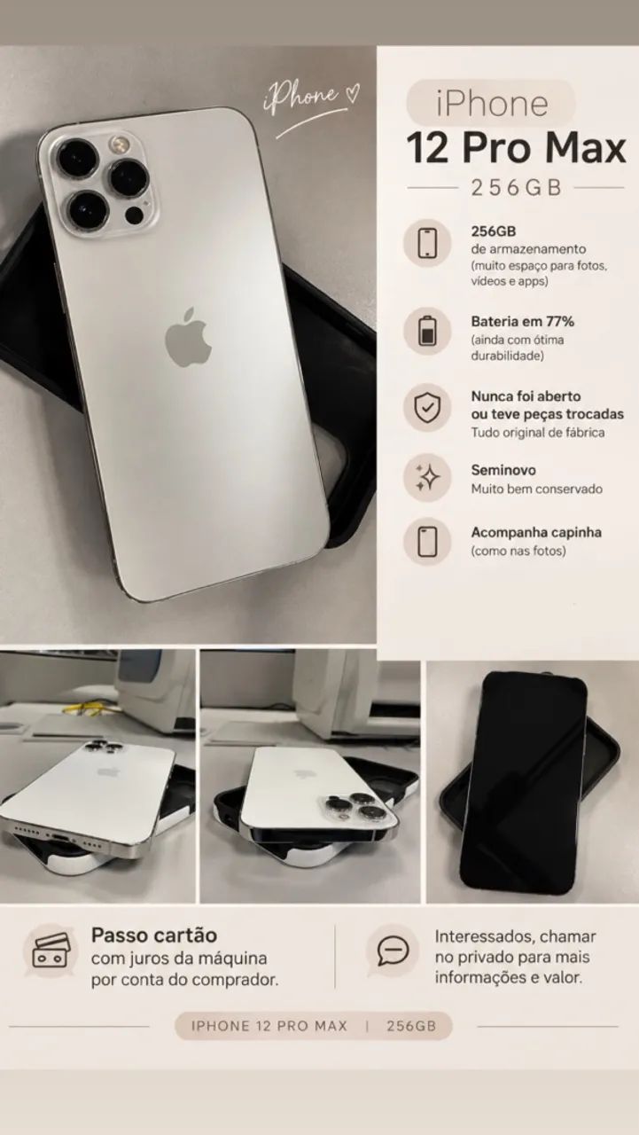 iPhone 12 Pro Max 256 gb - Celulares e Smartphones - Recanto das