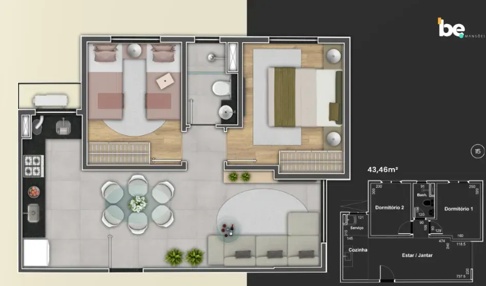 PLANTA 42m²