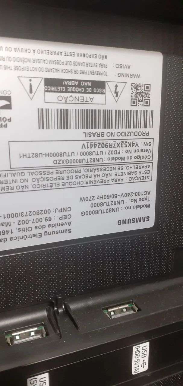 Vendo tv Samsung Led 82 polegadas com problemas na tela valor:300,00