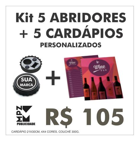Abridor de garrafa + cardápio