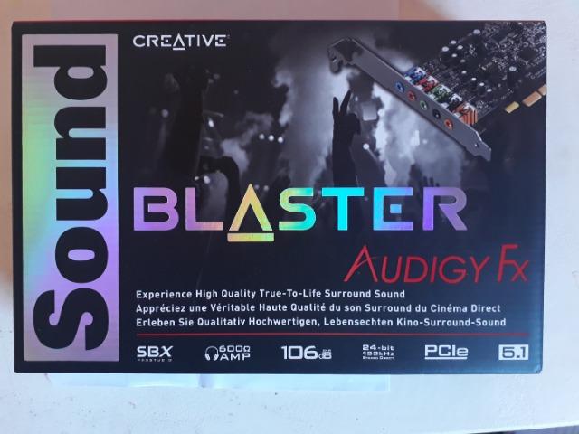 Placa Som Creative Sound Blaster Audigy Fx PciE- novo
