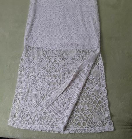 Vestido longo branco fendas nas laterais Tam. P - Foto 3