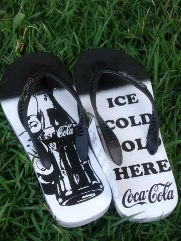 Chinelos masculino coca cola e reserva de excelente qualidade - Foto 4