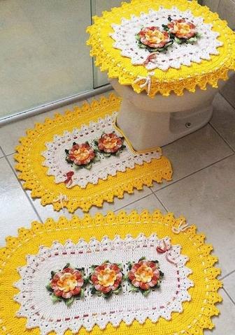 Jogo de banheiro de crochê - Foto 6