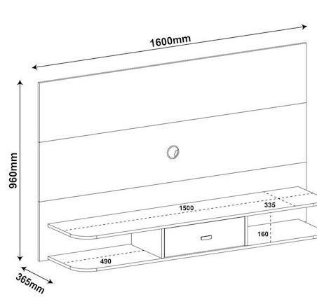 Painel para Tv Com suporte direto de Fabrica cor Amendoa Modelo Studio - Foto 6