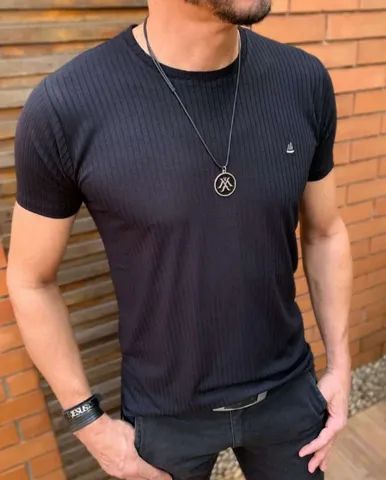Camisetas Na Malha Canelada 
