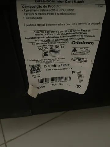 Base Sommier Ortobom Nobuck Black, Incluindo Colchão Prata Spring - Foto 4