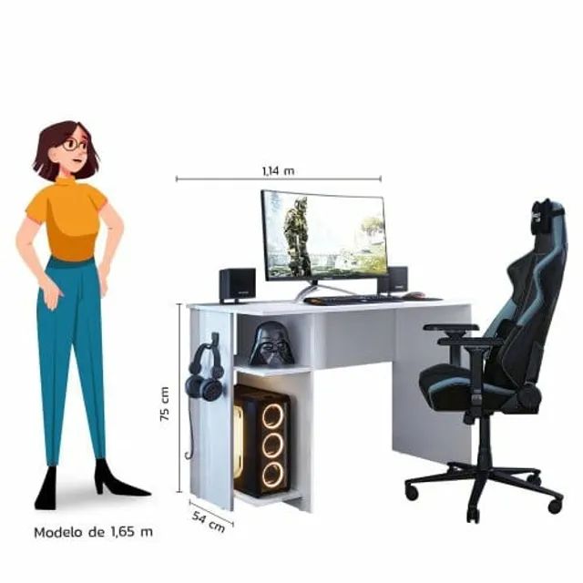 Mesa PC gamer montagem gratuita! - Foto 4